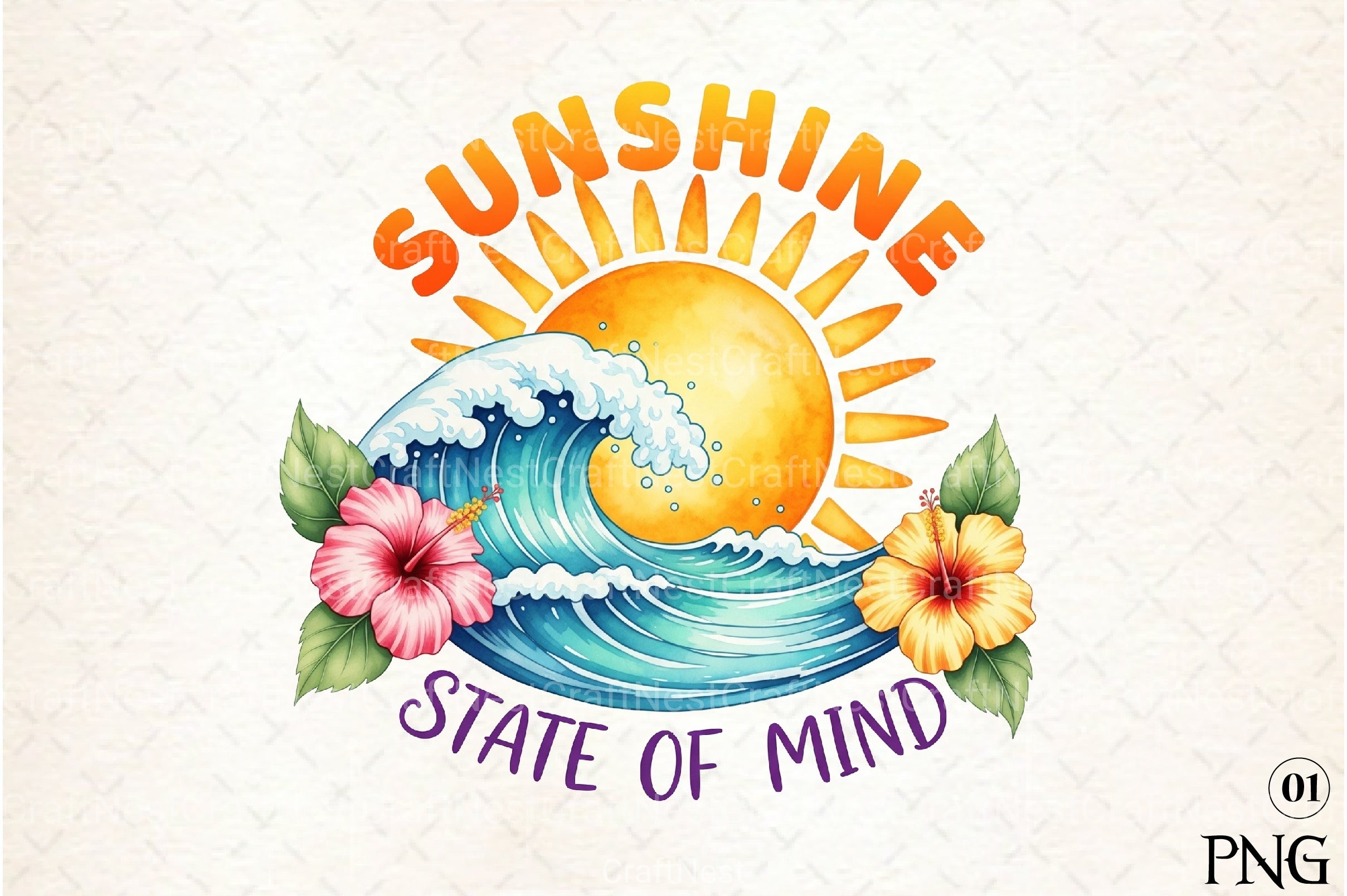 Summer Buho Flowers Sunshine Clipart Bundle - CraftNest - Digital Crafting and Art