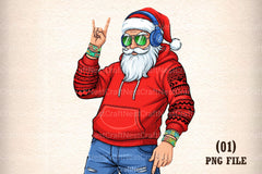 Hip Hop Santa Clipart Bundle - CraftNest - Digital Crafting and Art