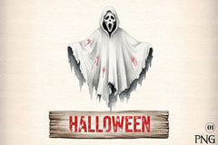 Halloween Ghost Art Illustration Clipart Bundle - CraftNest - Digital Crafting and Art