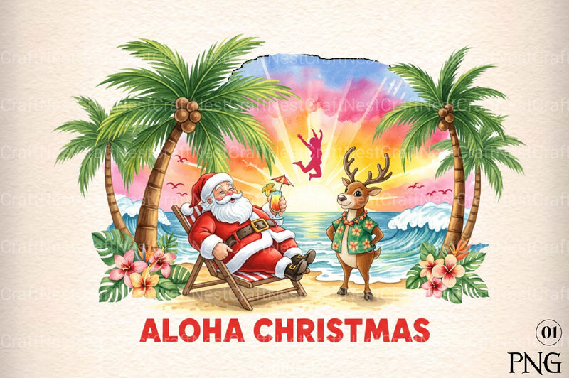 Christmas in July Funny Clipart Bundle 35 - CraftNest - Digital Crafting and Art