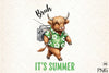 Summer Highland Cow Clipart Bundle
