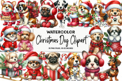 Christmas Dog Clipart Bundle - CraftNest - Digital Crafting and Art