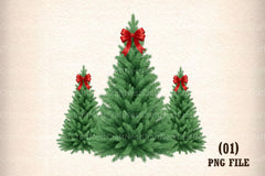 Christmas Tree Embroidery Design Clipart Bundle - CraftNest - Digital Crafting and Art