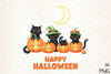 Happy Halloween Black Cat Clipart Bundle