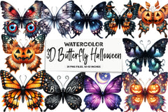 Butterfly Halloween Clipart Bundle - CraftNest - Digital Crafting and Art