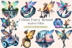 Urban Fairy Clipart Bundle Set - CraftNest - Digital Crafting and Art