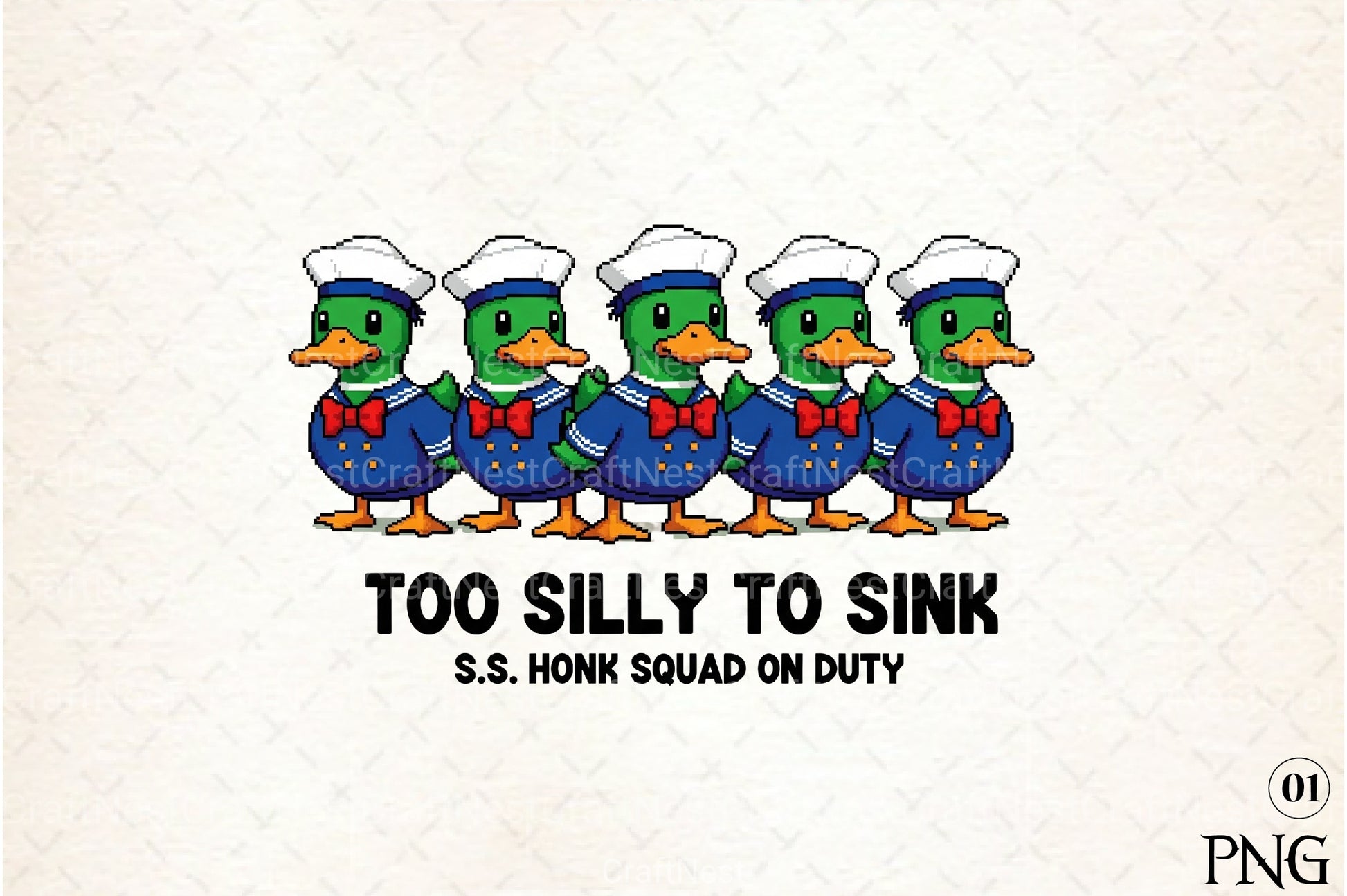 Blocky Style Funny Summer Goose Clipart Bundle 167 - CraftNest - Digital Crafting and Art