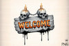 Skull & Chains Welcome Design Clipart Bundle