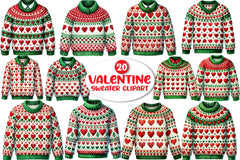 Valentine Sweater Clipart Bundle - CraftNest - Digital Crafting and Art