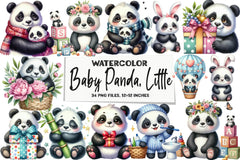 Baby Panda Clipart Bundle - CraftNest - Digital Crafting and Art