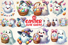 Happy Spooky Easter Ghost Clipart Bundle - CraftNest - Digital Crafting and Art