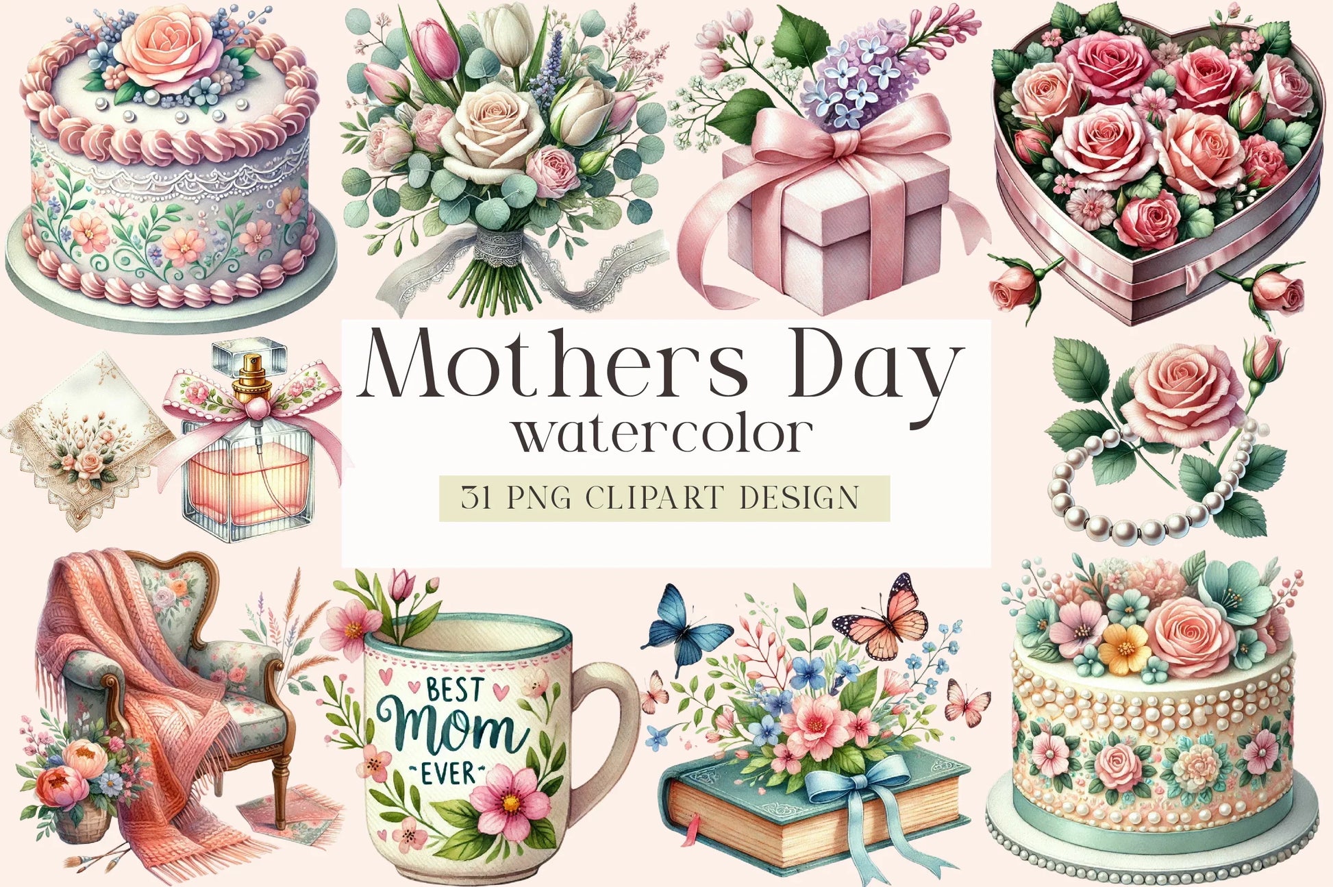 Mother's Day Clipart Bundle - CraftNest - Digital Crafting and Art