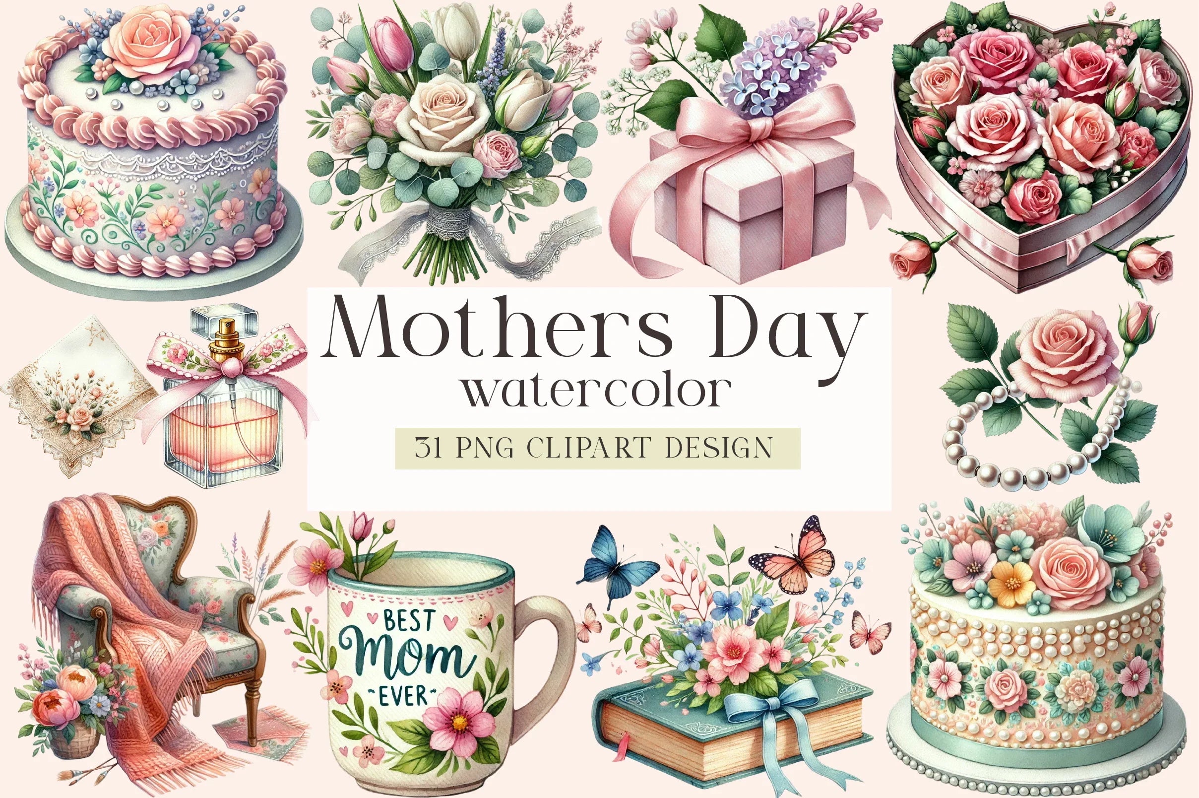 Mother's Day Clipart Bundle - CraftNest - Digital Crafting and Art