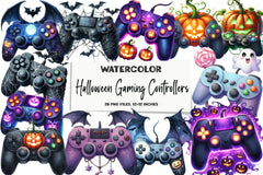 Halloween Gaming Controllers Clipart Bundle - CraftNest - Digital Crafting and Art