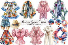 Summer Fashion Clipart Bundle 99 - CraftNest - Digital Crafting and Art