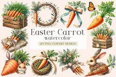 Easter Carrot Clipart Bundle - CraftNest - Digital Crafting and Art