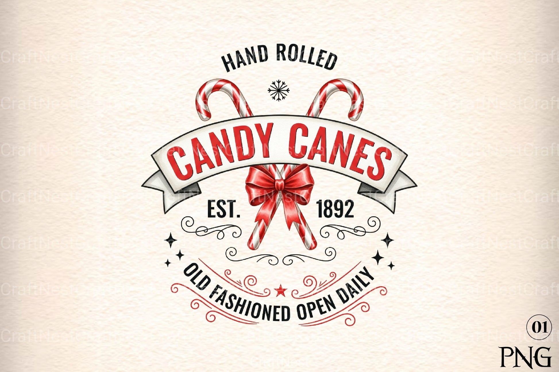 Christmas Candy Cane Vector Clipart Bundle - CraftNest - Digital Crafting and Art