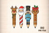 Christmas Pencils Clipart Bundle 1