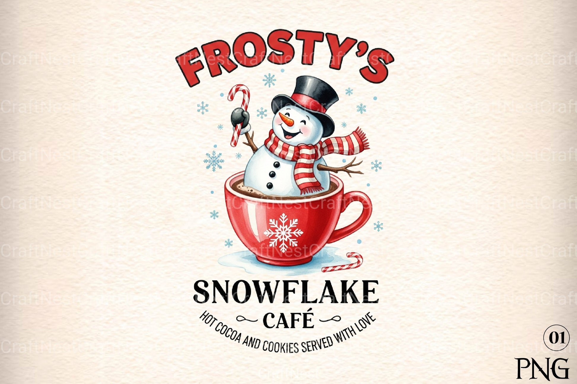 Frosty's Cafe Winter Design Clipart Bundle - CraftNest - Digital Crafting and Art