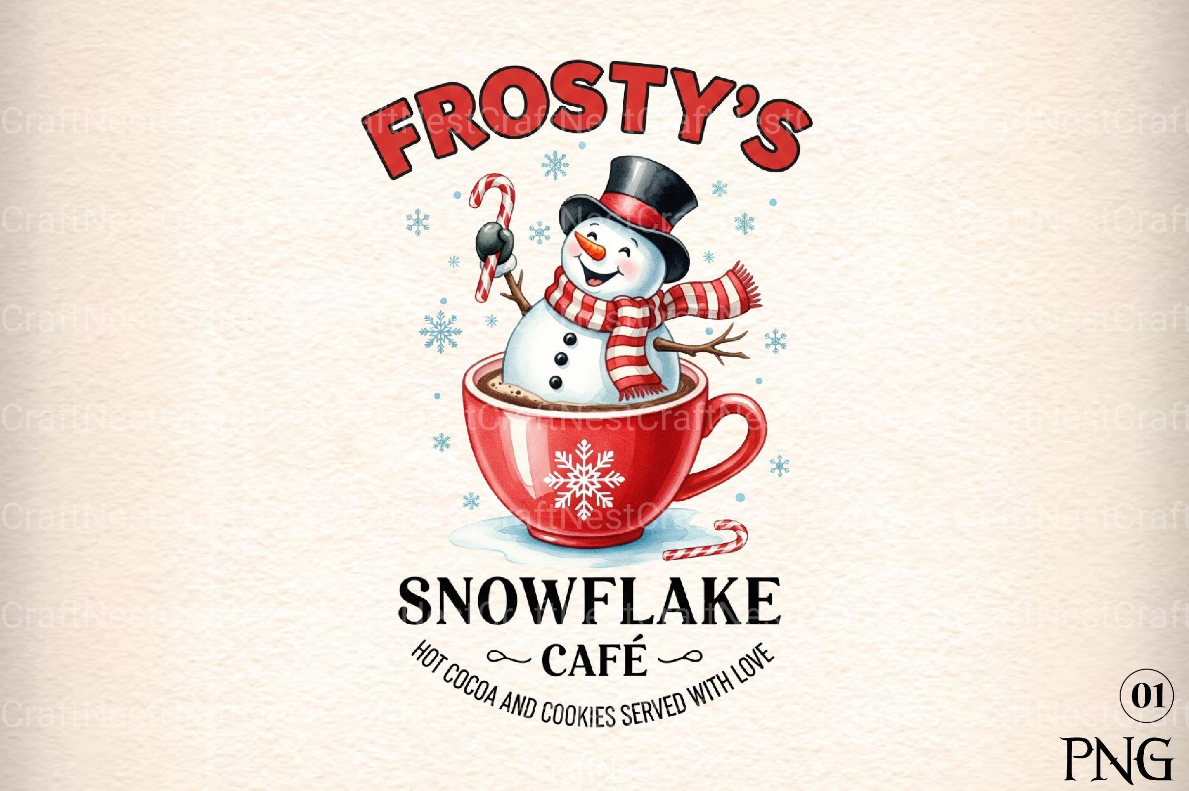 Frosty's Cafe Winter Design Clipart Bundle - CraftNest - Digital Crafting and Art