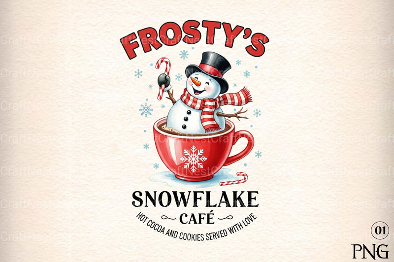 Frosty's Cafe Winter Design Clipart Bundle - CraftNest - Digital Crafting and Art
