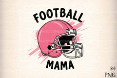 Football Mama Pink Helmet Clipart Bundle - CraftNest - Digital Crafting and Art