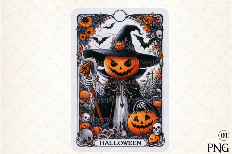 Halloween Tarot Card Clipart Bundle 28 - CraftNest - Digital Crafting and Art