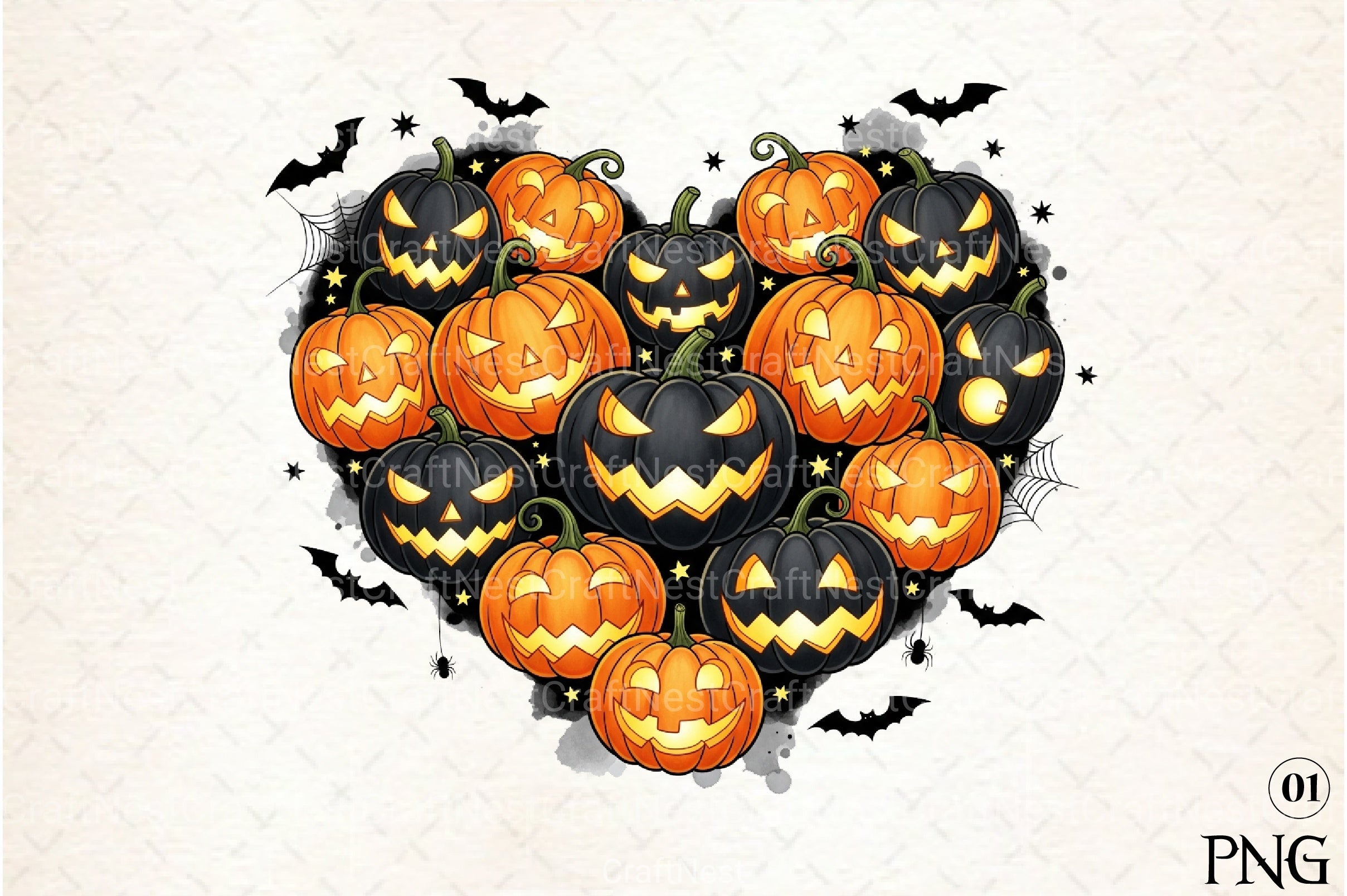 Pumpkin Heart Clipart Bundle - CraftNest - Digital Crafting and Art