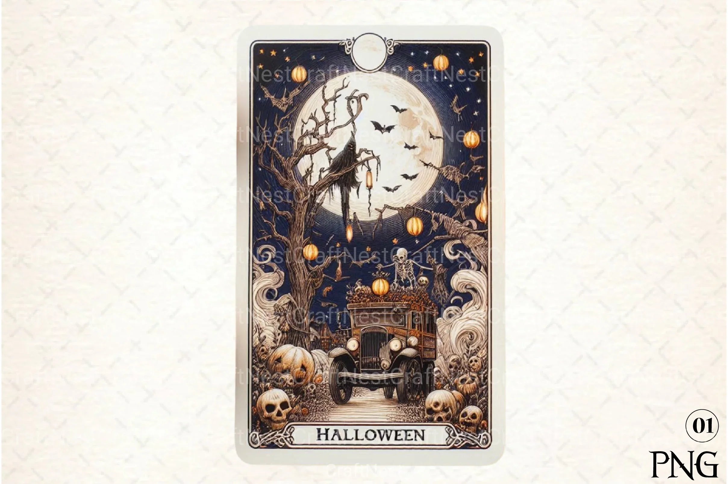Halloween Tarot Card Clipart Bundle 23 - CraftNest - Digital Crafting and Art