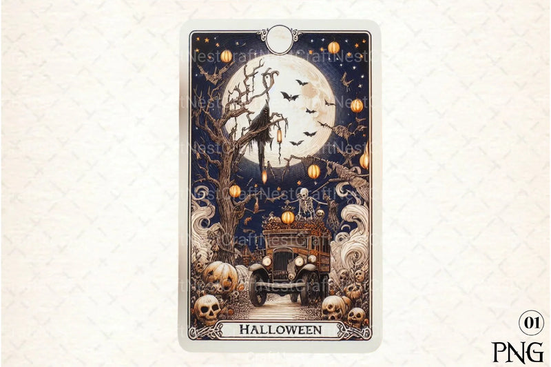 Halloween Tarot Card Clipart Bundle 23 - CraftNest - Digital Crafting and Art