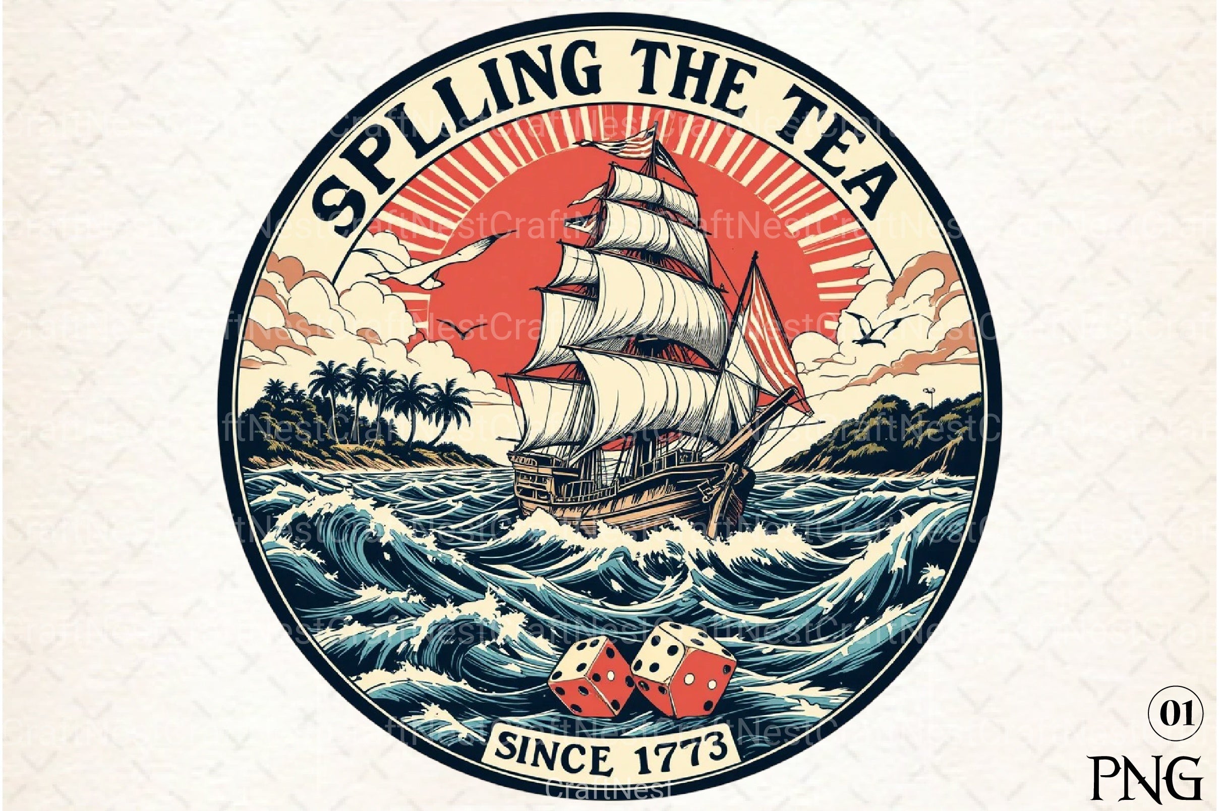 Spilling The Tea Since 1773: 4th of July Clipart Bundle - CraftNest - Digital Crafting and Art