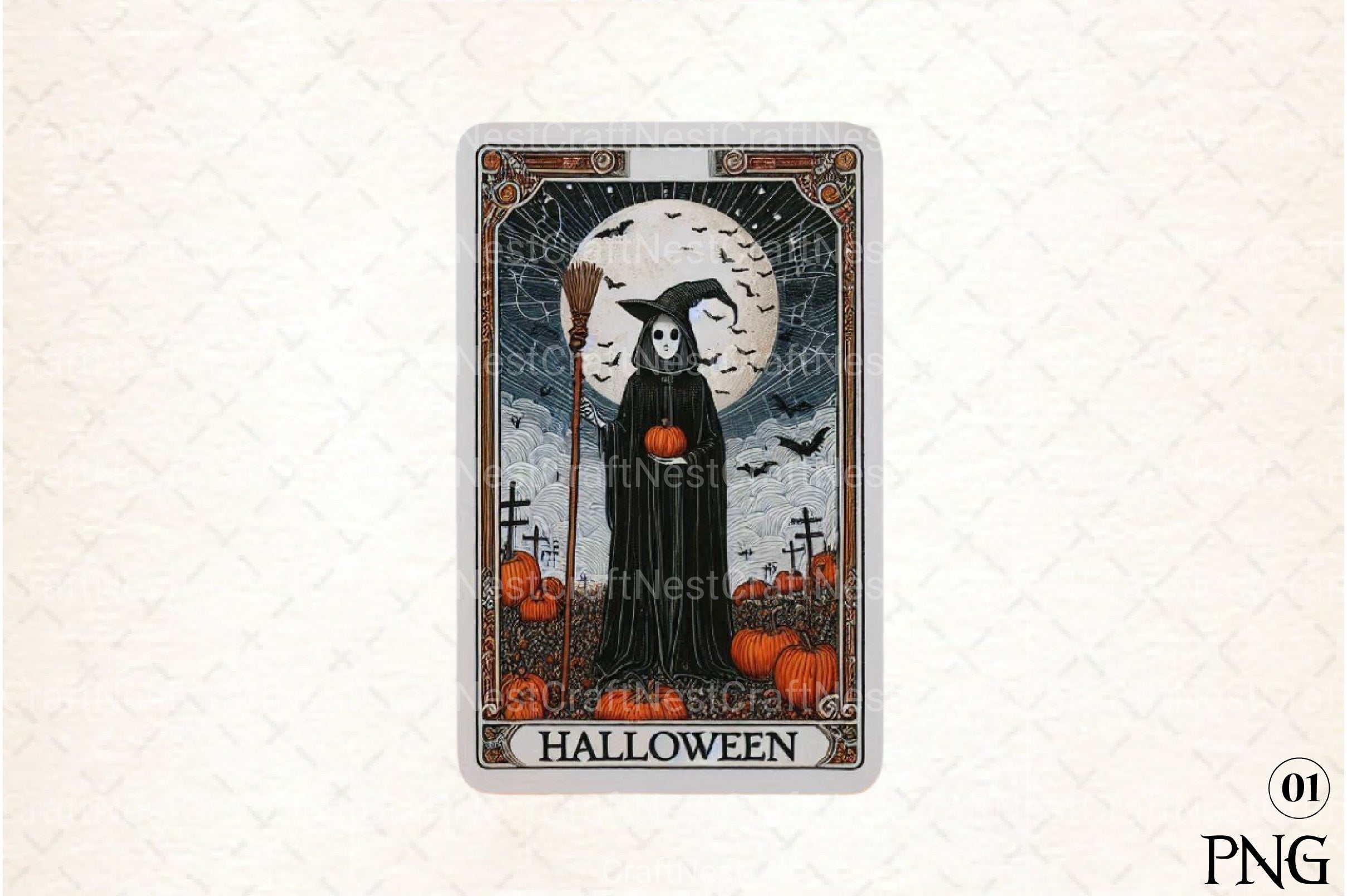Halloween Tarot Card Clipart Bundle 20 - CraftNest - Digital Crafting and Art