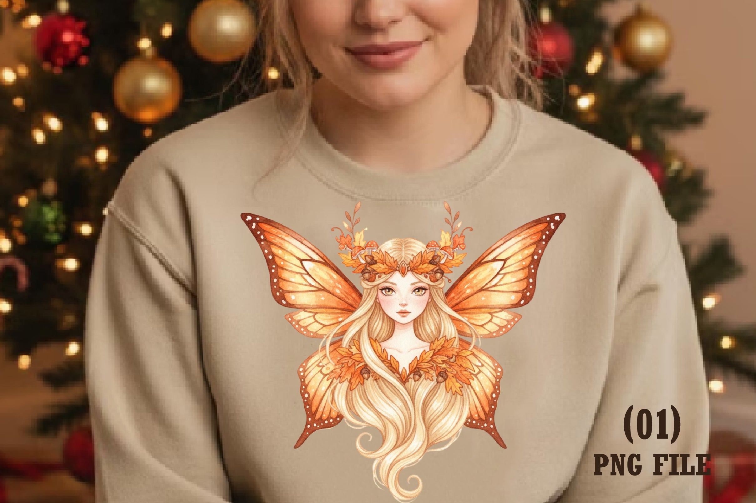 Autumn Fall Cute Girl Butterfly Clipart Bundle