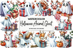 Halloween Animal Ghost Clipart Bundle - CraftNest - Digital Crafting and Art
