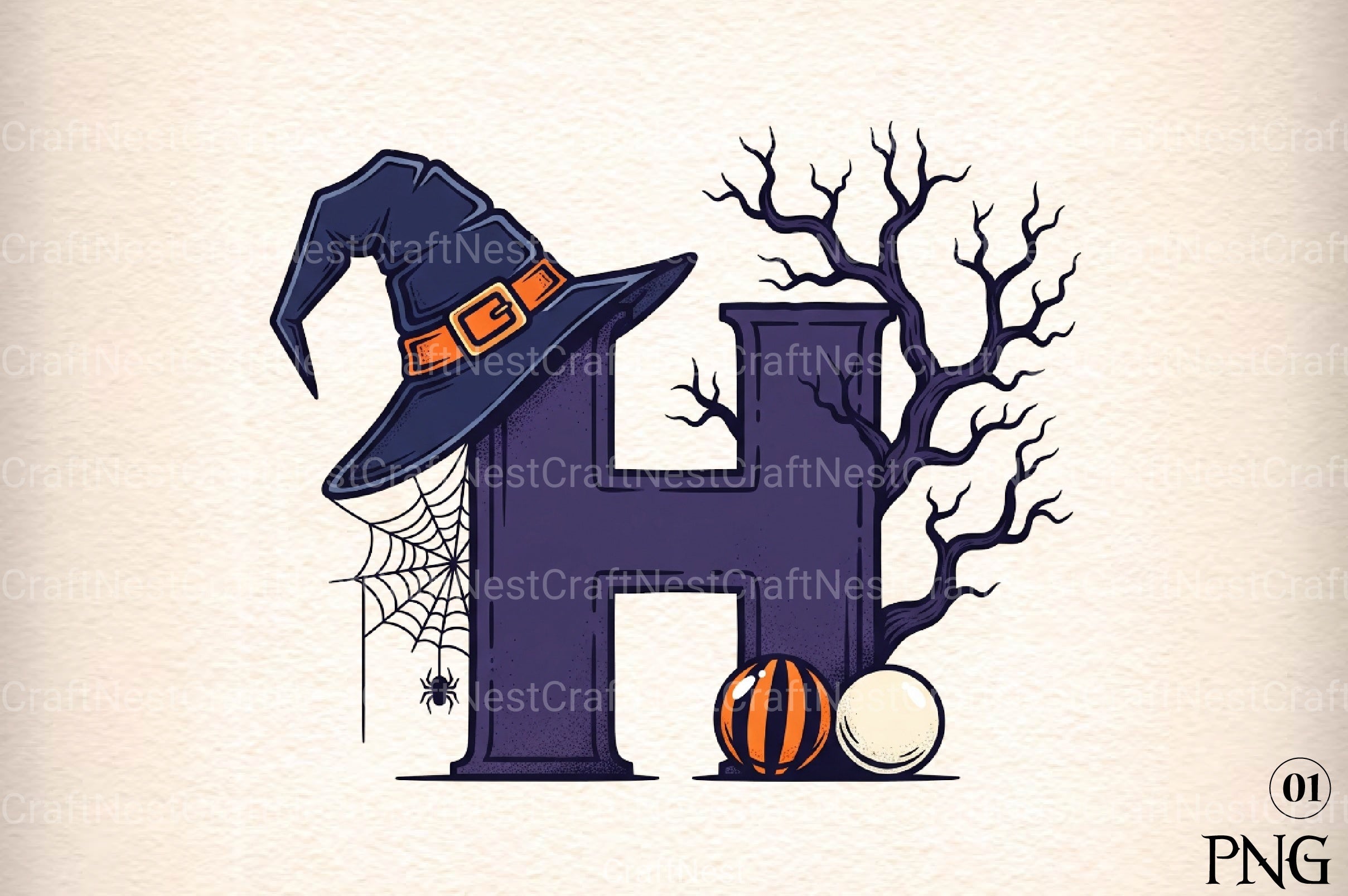 Halloween Alphabet Clipart Bundle 35 - CraftNest - Digital Crafting and Art