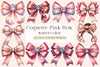 Coquette Pink Bow Clipart Bundle