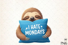 Funny Sloth Quotes Clipart Bundle 1 - CraftNest - Digital Crafting and Art