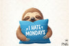 Funny Sloth Quotes Clipart Bundle 1