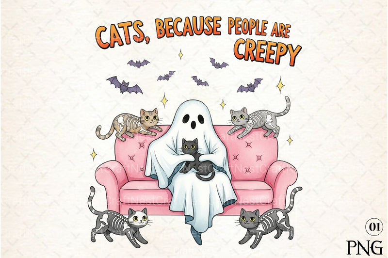 Creepy Cats & Skeleton Clipart Bundle - CraftNest - Digital Crafting and Art