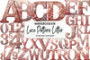 Lace Pattern Letter Clipart Bundle
