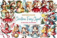 Christmas Fairy Clipart Bundle - CraftNest - Digital Crafting and Art