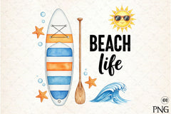Beach Life Summer Clipart Bundle - CraftNest - Digital Crafting and Art