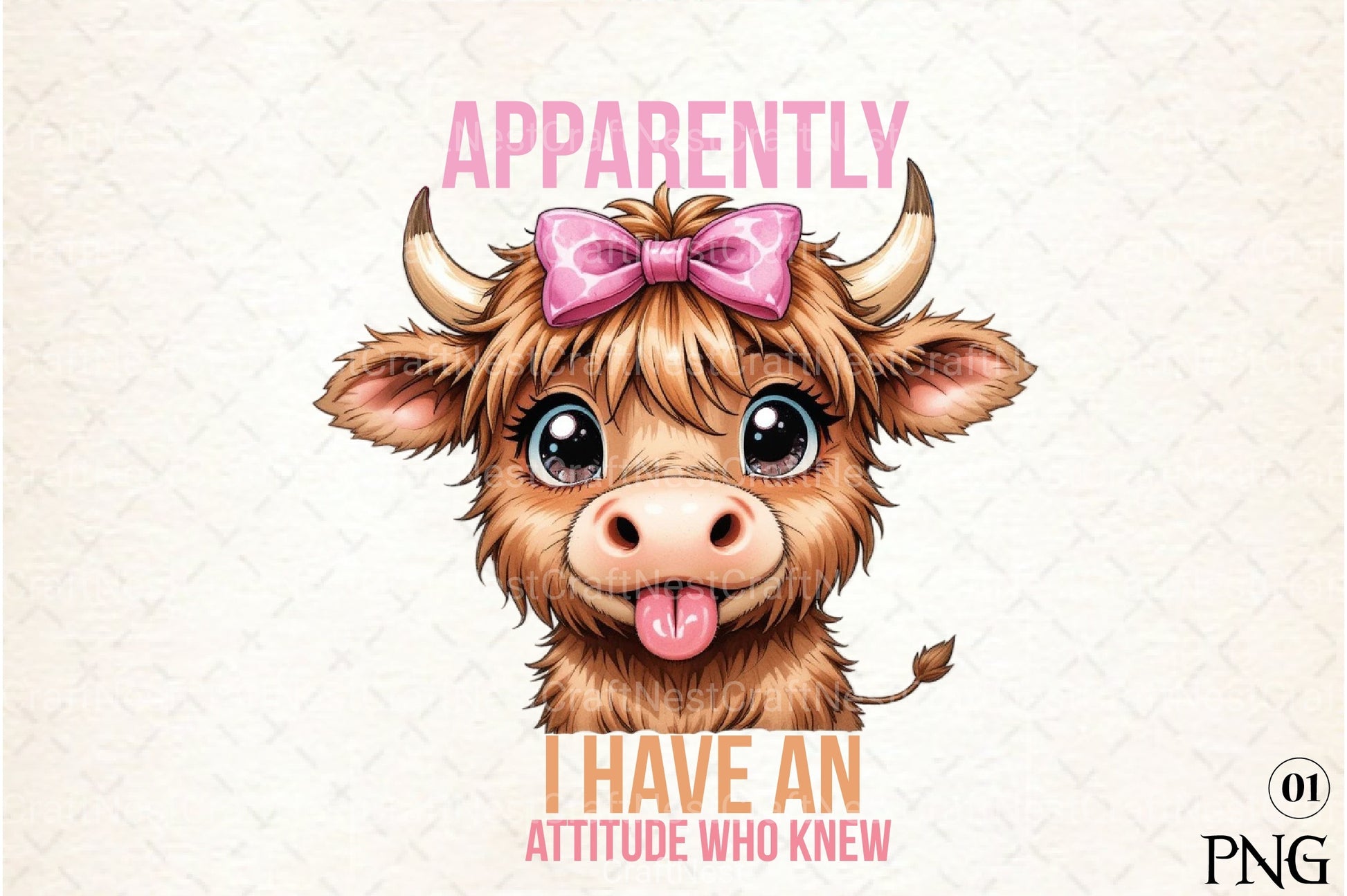 Funny Highland Cow Sarcastic Clipart Bundle - CraftNest - Digital Crafting and Art