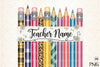 Custom Teacher Name Clipart Bundle