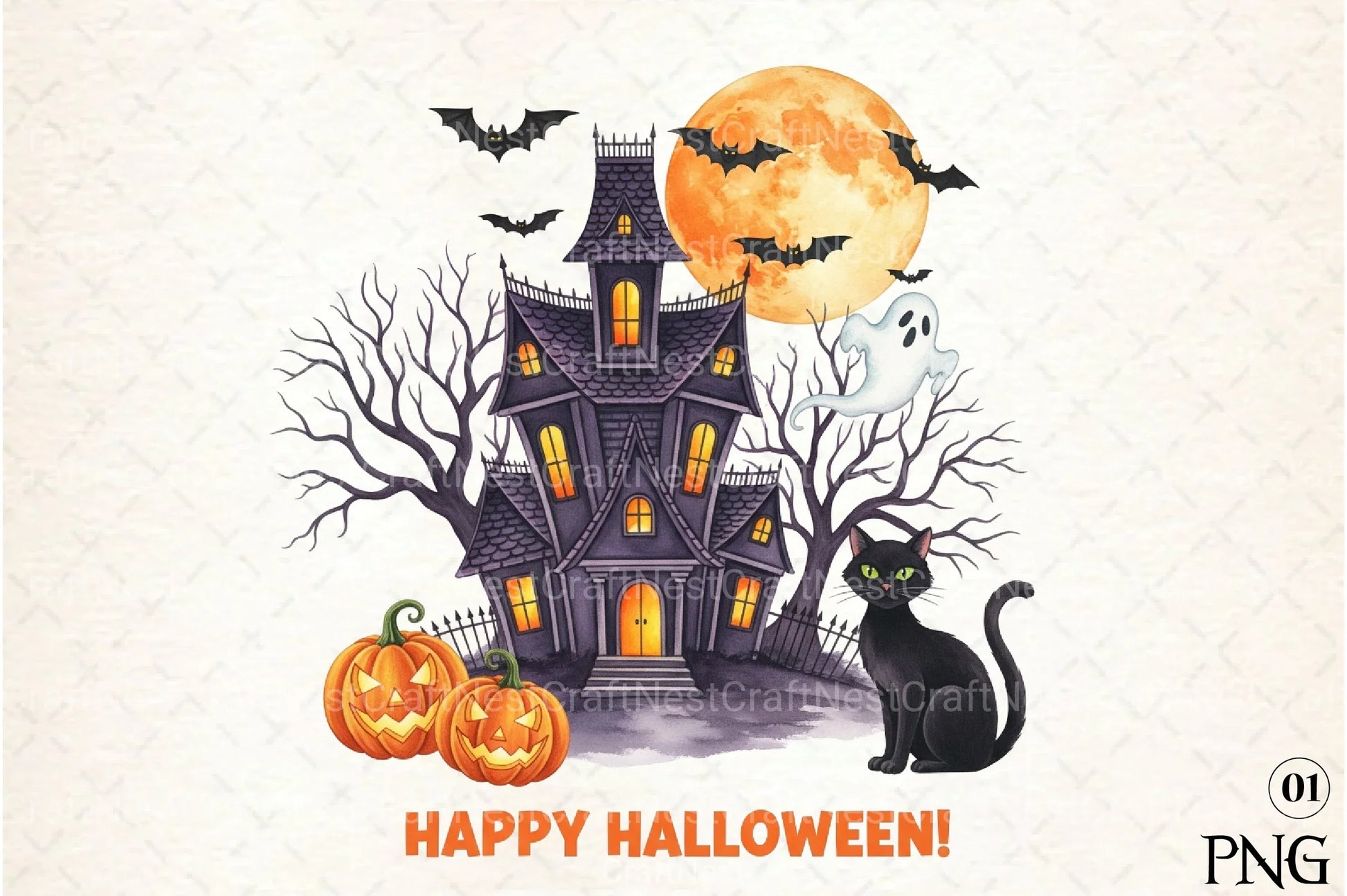 Spooky Halloween Clipart Bundle - 16 Designs - CraftNest - Digital Crafting and Art