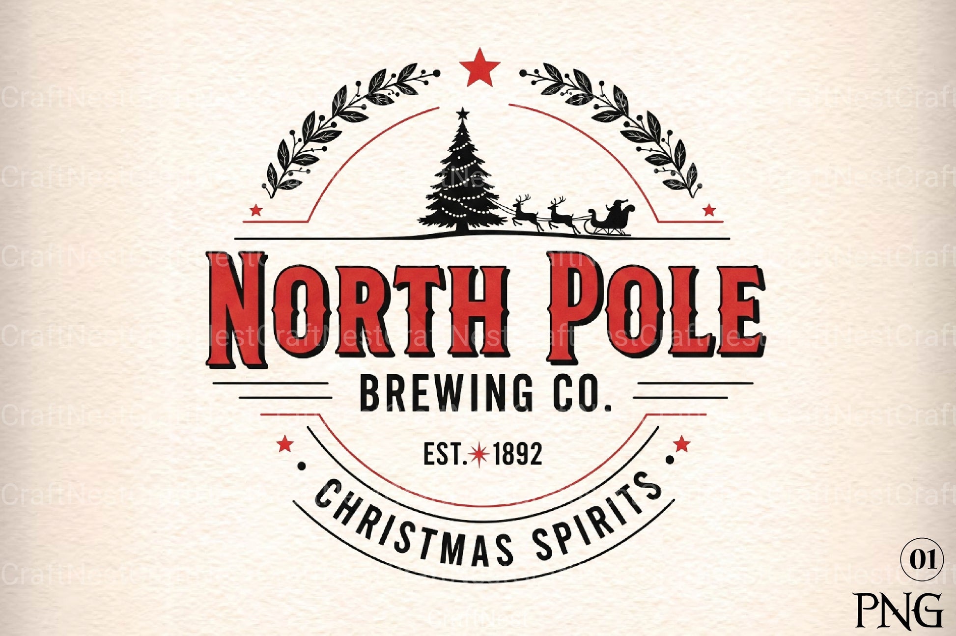 North Pole Brew Co. Design Clipart Bundle - CraftNest - Digital Crafting and Art