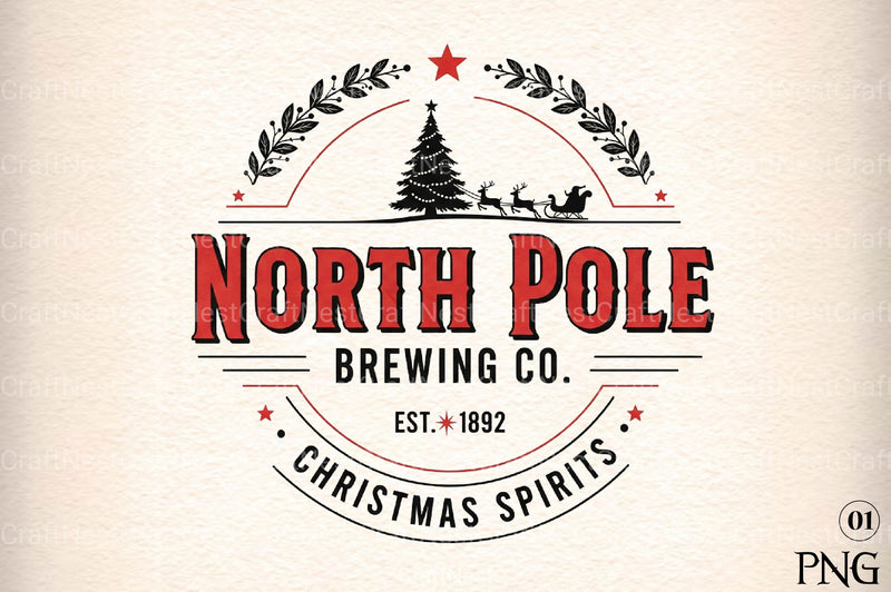 North Pole Brew Co. Design Clipart Bundle - CraftNest - Digital Crafting and Art
