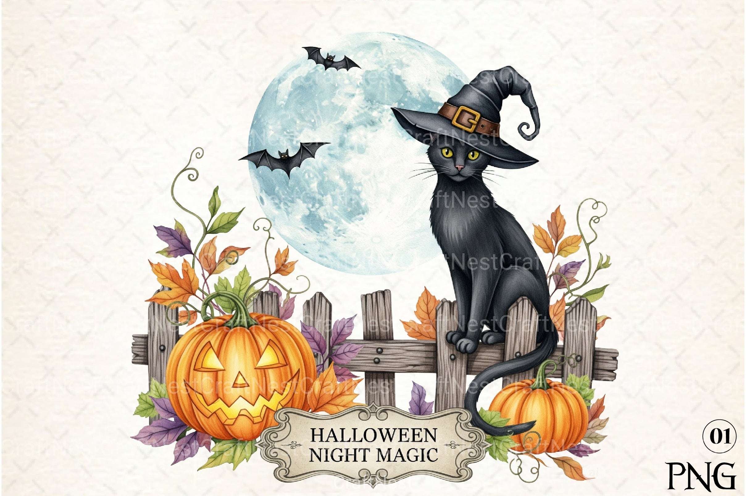 Vintage Halloween Witch Clipart Bundle 2 - CraftNest - Digital Crafting and Art