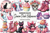 Charm Pink Halloween Clipart Bundle