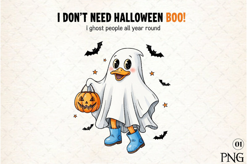 Funny Goose Clipart Bundle: No Need for Halloween - CraftNest - Digital Crafting and Art